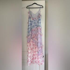 Altar’d State Mirelda Floral Ruffle Maxi Dress